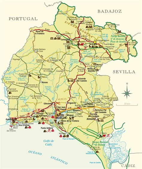 Mapa De Huelva Tamaño Completo Ex