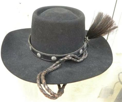 Stetson Tanya Cowboy Hat Leather Horse Hair Strap And Sterling Silver