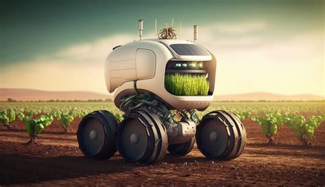 Premium Ai Image Smart Robotic Farmers Concept Robot Farmers