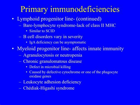 Ppt Primary And Acquired Immunodeficiencies Powerpoint Presentation