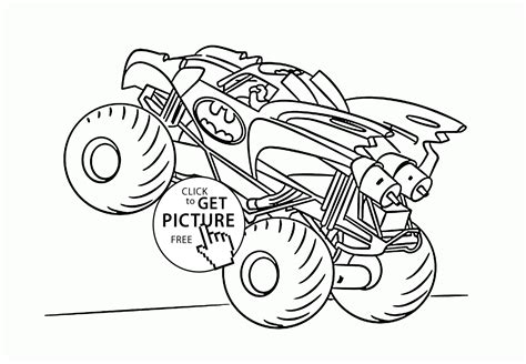 batman monster truck coloring pages coloring pages