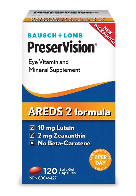 Bausch Lomb PreserVision Eye Vitamin And Mineral Supplement Soft Gel Capsules Walmart Canada