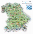 Karte von Bayern (Bundesland / Provinz in Deutschland) | Welt-Atlas.de