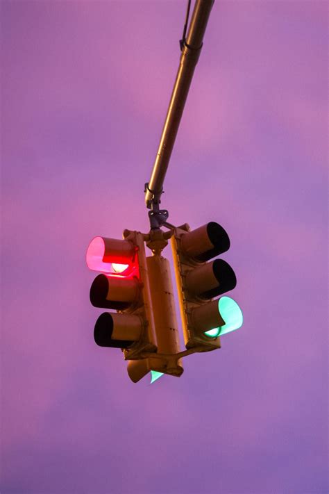 Itap Traffic Light With A Pink Sky By Boredsaddy Photos