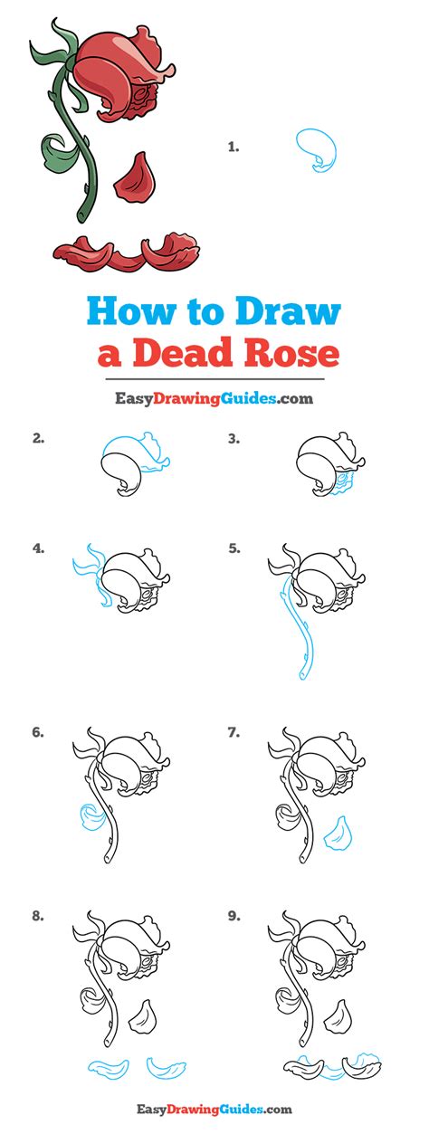 Roses are often referred to as the symbol of romance and love. How to Draw a Dead Rose - Really Easy Drawing Tutorial