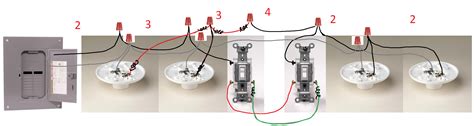 Then we run the final white wire from the wire terminal of switch 2 over and through the ceiling box and. Wiring a 3 Way Light Switch W/ Lights Ouside the Switches - DoItYourself.com Community Forums