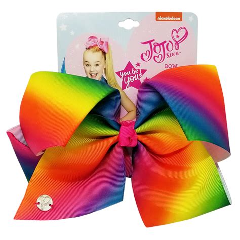 Jojo Siwa Large Cheer Hair Bow Rainbow