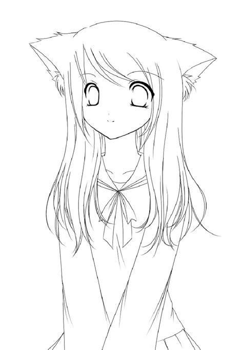 Anime Girl Drawing Coloring Page