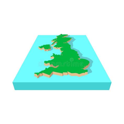 Map Of United Kingdom Icon Cartoon Style Stock Vector Illustration