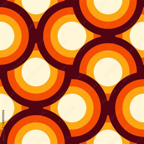 Download Vintage 70s Orange Swirls Wallpaper