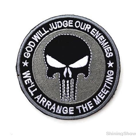 589 God Will Judge Our Enemies Punisher Skull Tactical Morale Patch