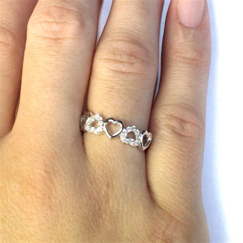 5 hearts promise ring beautiful promise rings heart promise rings morganite engagement ring