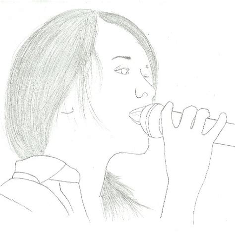 Girl Singing Drawing At Explore Collection Of Girl