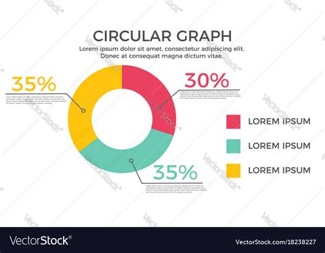 Circular Graph Infographic Element Royalty Free Vector Image