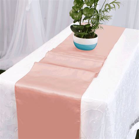 Shop Satin Table Runners Blush Luna Wedding And Event Supplies