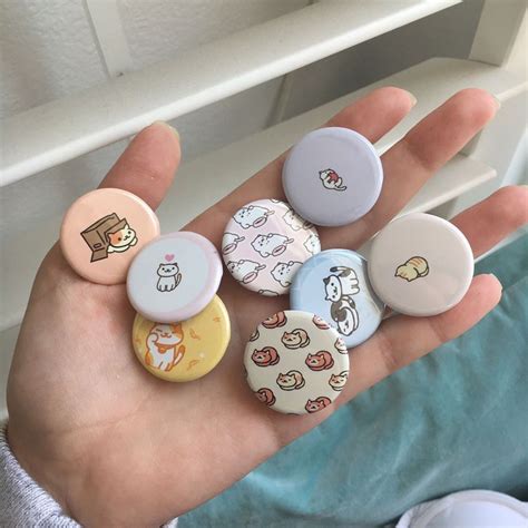 Neko Atsume Bag Pins Kawaii Accessories Button Badge Pin Button