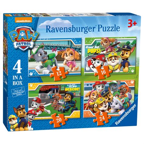 Paw Patrol 4 In A Box Jigsaw Puzzle 72 Pieces