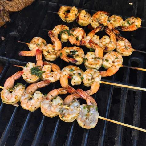 Garlic grilled shrimp skewers are what summer is all about. Marinated Grilled Shrimp | Norine's Nest