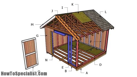 12x12 Gable Shed Roof Plans Howtospecialist How To Build Step By