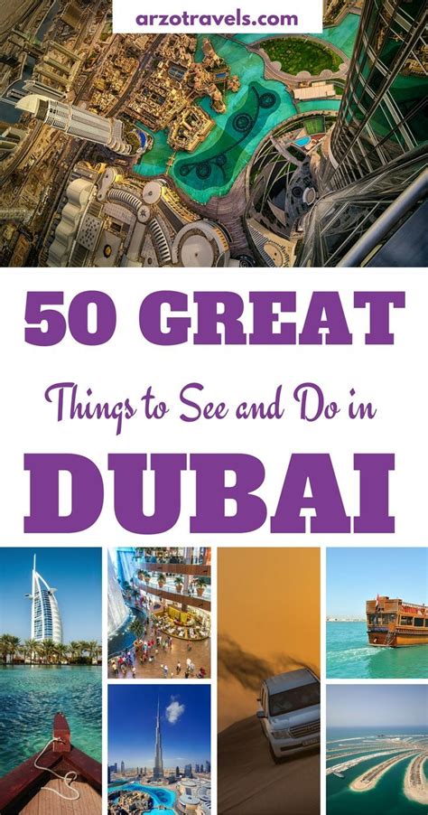 The Top Things To See And Do In Dubai With Text Overlay That Reads 50