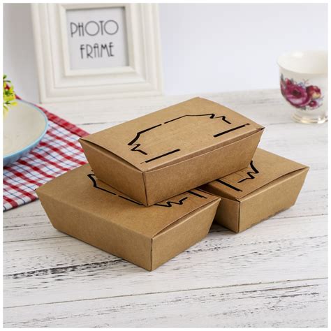 Simple Kraft Paper Lunch Box Food Container Manufacturer