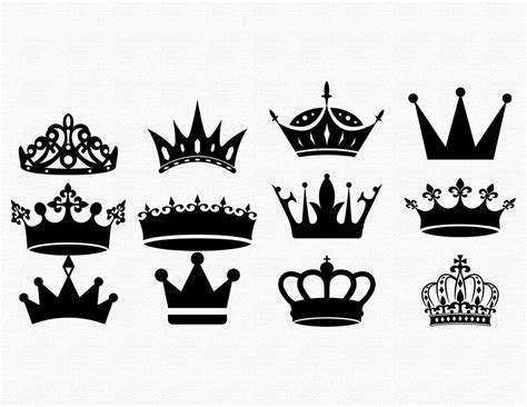 Crown Svg Bundle Royal Crown Svg File King Crown Svg Queen Etsy