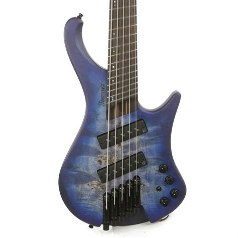 Ibanez Ehb Ergonomic Headless Bass 5 String Multi Scale Pacific Blue