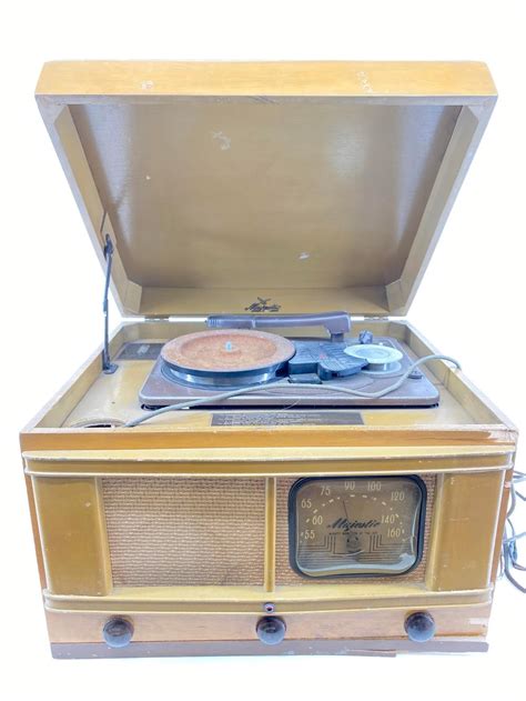 Lot Vintage Majestic Portable Radio And Record Player