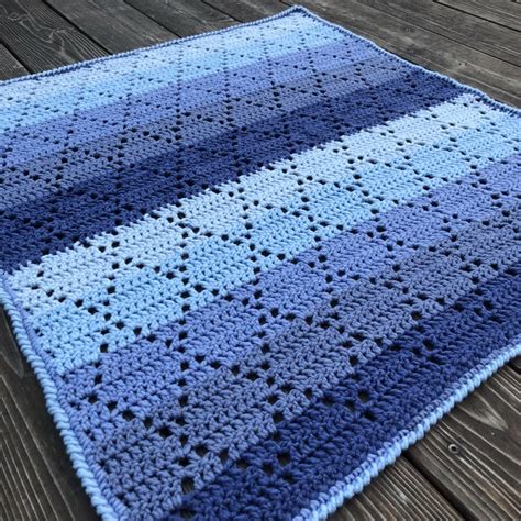 Diamond Stitch Baby Blanket In Bernat Pop Crochet Baby Patterns