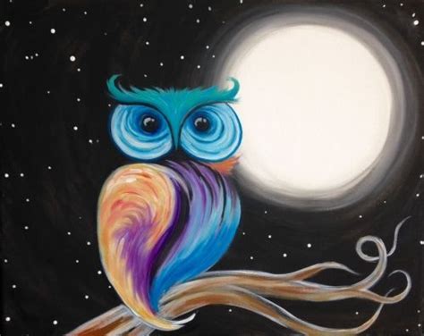 Image Result For Owl Acrylic Painting Ideas Easy Canvas Painting Moon