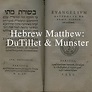 Hebrew Matthew: DuTillet & Munster - TorahResource