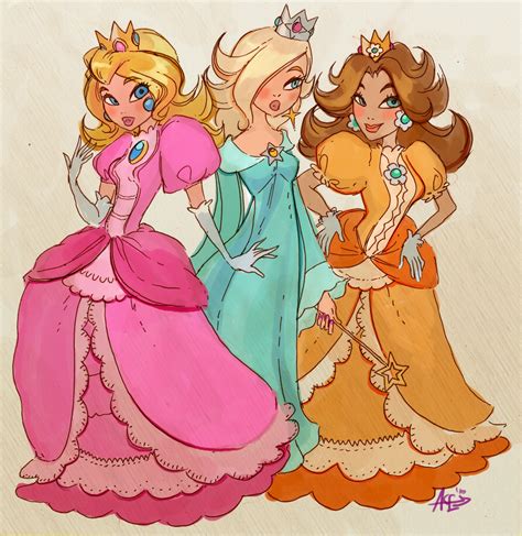 Three Princesses Are Standing Next To Each Other