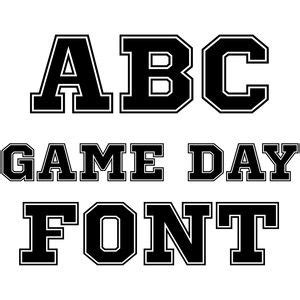 Add to cart wish list. Silhouette Design Store: Game Day Font | Fonts, Silhouette ...