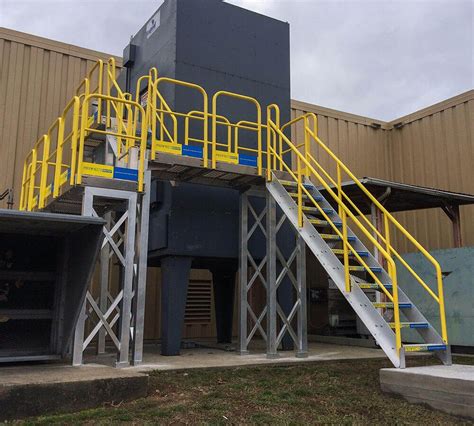 Hvac Cooling Tower Access Platform Outside Stairs Cooling Tower Metal