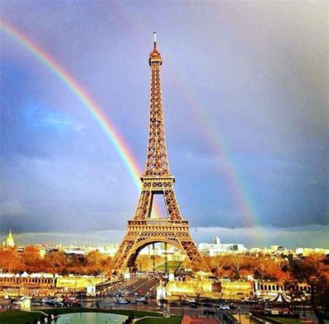 Rainbow Over The Eiffel Tower Paris Paris Forever Pinterest Tower