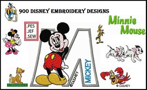 900 Disney Embroidery Machine Disney Pattern Disney Designs Etsy