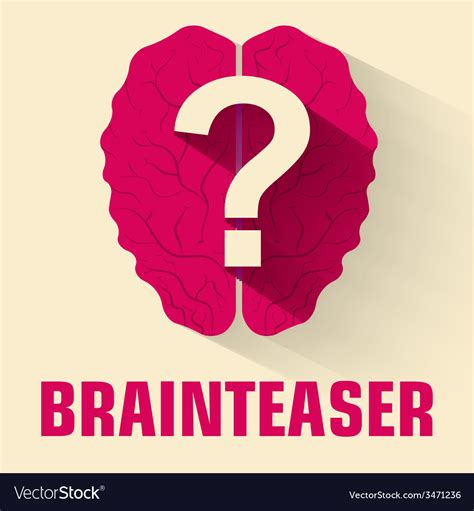 Flat Brainteaser Icon Concept Design Royalty Free Vector