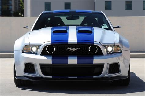 White And Blue Ford Mustang Coupe Hd Wallpaper Wallpaper Flare