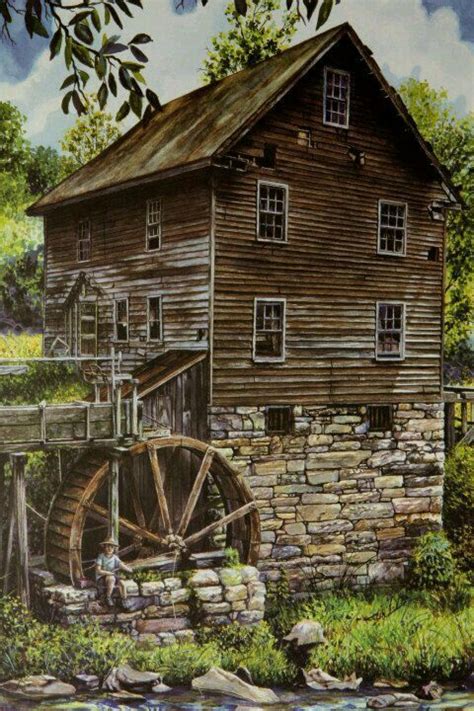 Old Mill Grist Mill Water Wheel Old Grist Mill