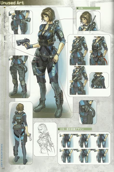 Jill Valentine Resident Evil Concept Art Highres Official Art