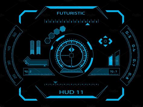 Futuristic Hud Touch Gui Elements Illustrations ~ Creative Market