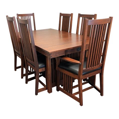 Browse our great prices & discounts on the best table for 6 kitchen room sets. Le Meuble Villageois Mission Oak Dining Set - Table + 6 ...