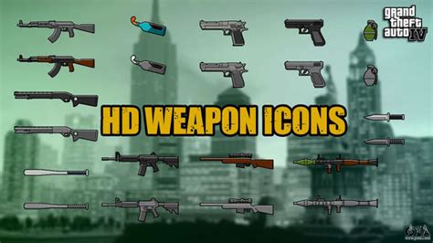 Hd Weapon Icons For Gta 4