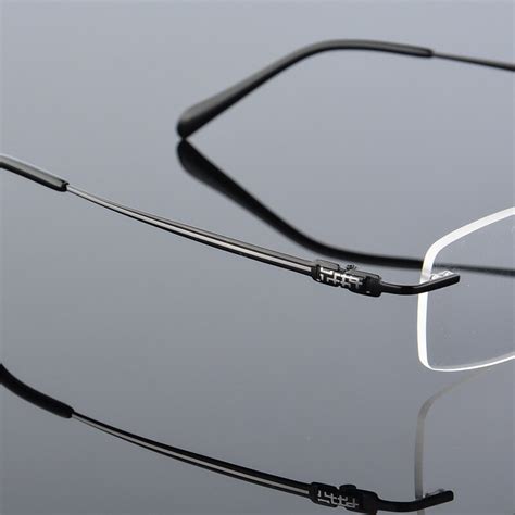 Vazrobe Titanium Prescription Glasses Men Rimless Man Spectacles For Optic Receipt Myopia