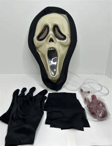 Bleeding Ghostface Costume Adult Scream Scary Halloween Fun World Mask