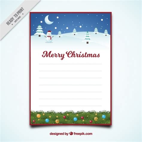 Christmas Letter Templates To Print Out