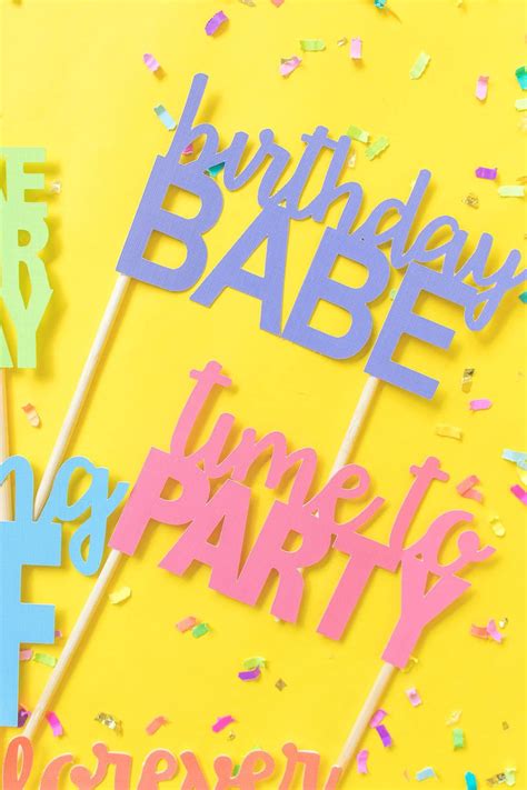 Printable Cake Toppers For Birthdays Free Svg Templates Cake