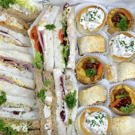 Combo Mixed Sandwich Selection And Mini Savoury Bites Platter Box