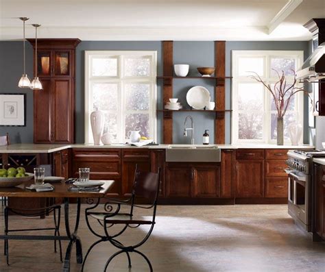These Dark Cherry Kitchen Cabinets Have Everything Well Stored With Fe