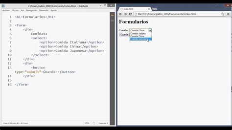 Tutorial de Listas de Selección en HTML Formularios HTML para Principiantes